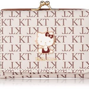 Aldi SR8 Women's Tri-Fold Wallet, Monogram, Hello Kitty Beige