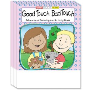 ZoCo - Good Touch Bad Touch Coloring Books for Kids (50 Bulk Pack, Without Crayons) - Private Parts, Body Safety, Personal Space Education for Ages 3 and Up - Games, Activities