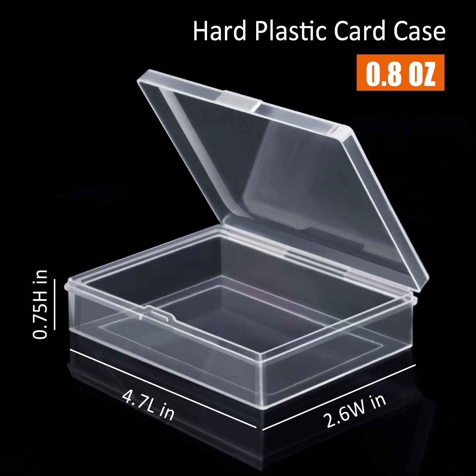 tutata Portable Trading Card Case Protector Holder, Hard Plastic Baseball Card Case for Standard Cards, TCG, MTG - 6 PACKS