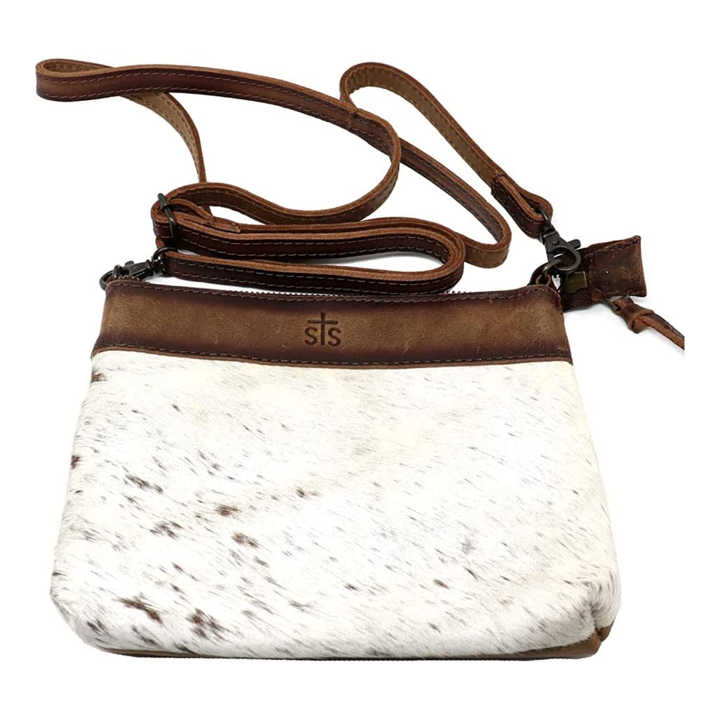 STS Ranchwear Women's Cowhide Grace Compact Durable Leather Casual Crossbody Bag with Adjustable & Removable Shoulder Strap