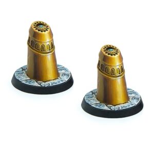 Impressions Modiphius The Elder Scrolls: Call to Arms - Dwemer Markers and Tokens - 16 Piece Miniature Set, RPG Accessory