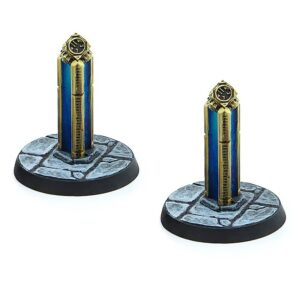 Impressions Modiphius The Elder Scrolls: Call to Arms - Dwemer Markers and Tokens - 16 Piece Miniature Set, RPG Accessory