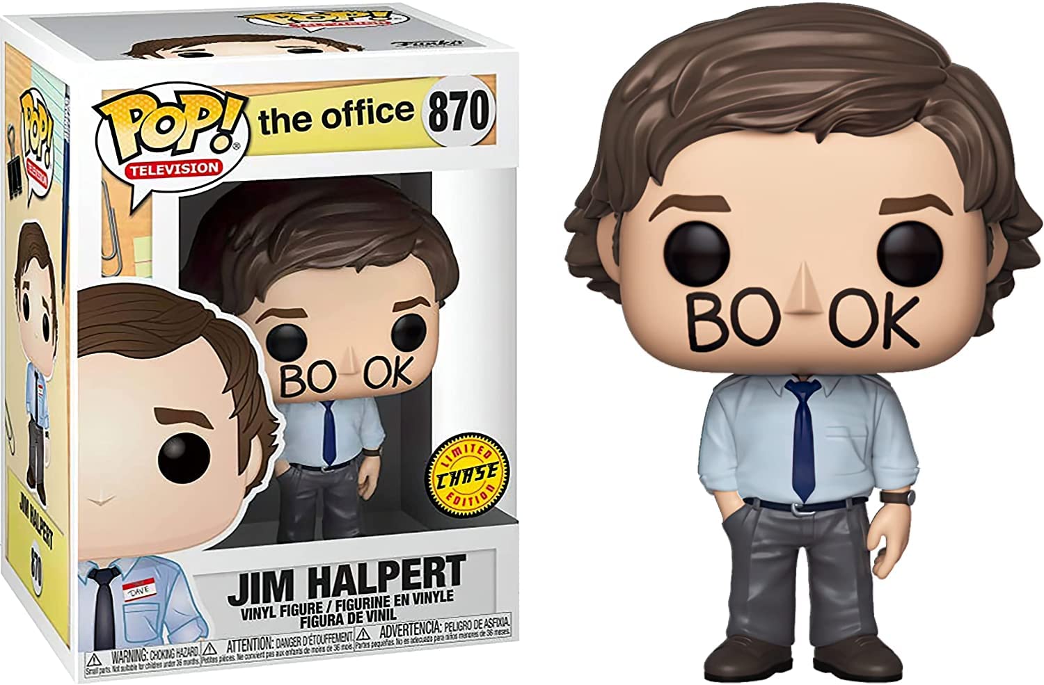 Funko Pop TV: The Office - Jim Halpert Chase (Bundled with Eco Tek Case Protector)