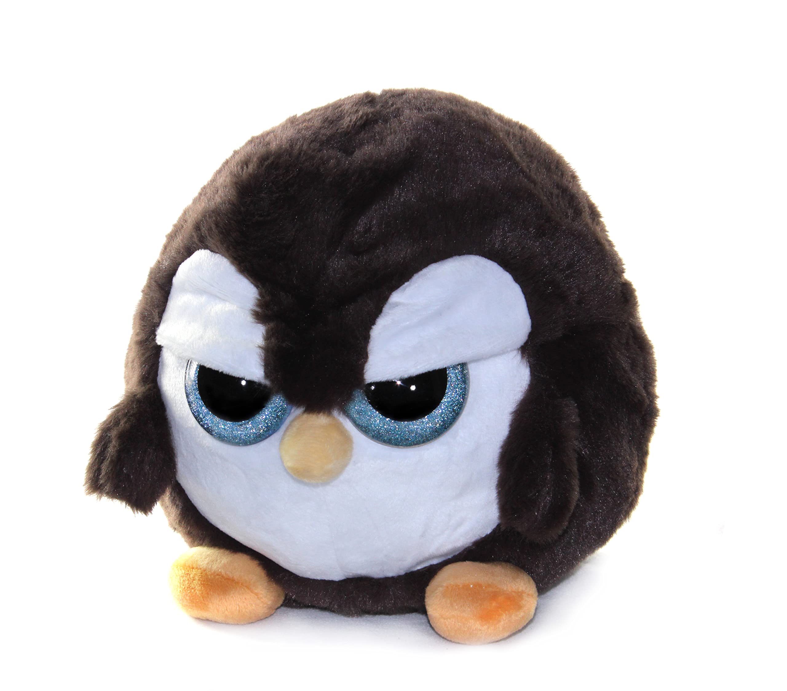 Grumpy Penguin - Adorable Super Soft Plush Stuffed Animal Toy (Glitter Eyes) - Large 8 Inch - Unique Gift for Kids and Adults