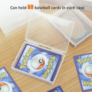 tutata Portable Trading Card Case Protector Holder, Hard Plastic Baseball Card Case for Standard Cards, TCG, MTG - 6 PACKS