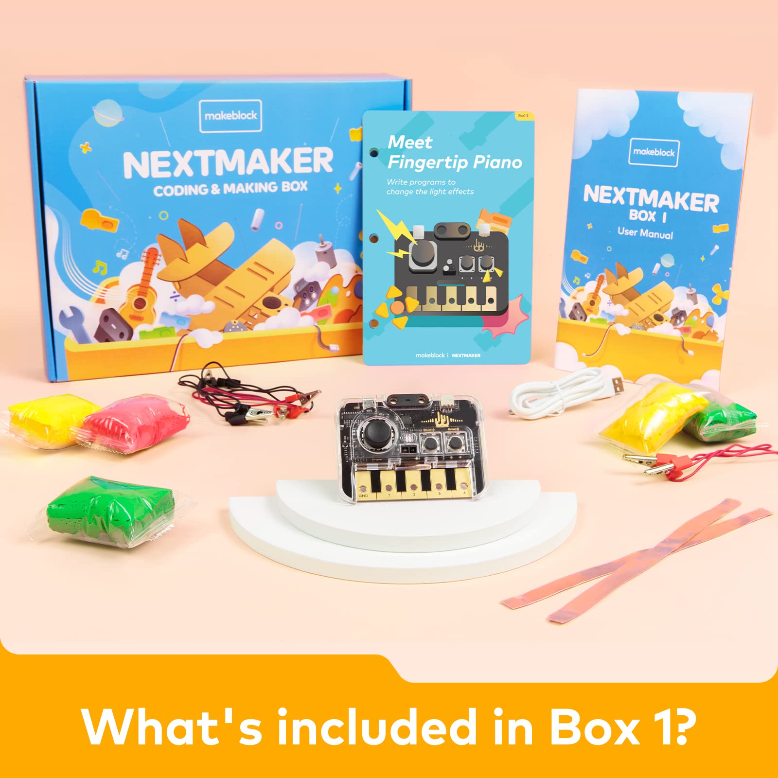 Makeblock NextMaker STEM Kit for Kids Ages 8-10, Educational Coding Kit with Rich Online Learning Resources, STEM Toys Science Kit Gift for Kids to Learn Coding Engineering Electronics