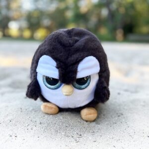 Grumpy Penguin - Adorable Super Soft Plush Stuffed Animal Toy (Glitter Eyes) - Large 8 Inch - Unique Gift for Kids and Adults