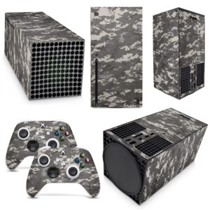 gng digital camouflage skins compatible with xbox series x console decal vinal sticker + 2 controller set