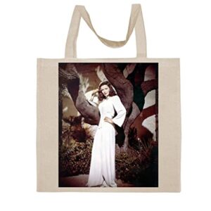 fc carino gene tierney - a nice graphic cotton canvas tote bag fca #fcag409124