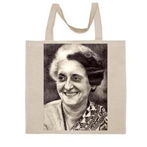 fc carino indira gandhi - a nice graphic cotton canvas tote bag fca #fcag771504