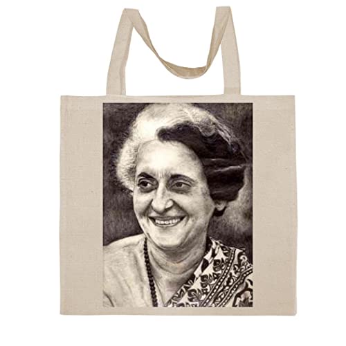 FC Carino Indira Gandhi - A Nice Graphic Cotton Canvas Tote Bag FCA #FCAG771504