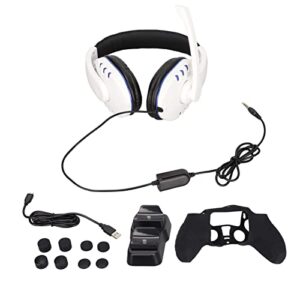 Gaming Accessory Set, 12 in 1 Handheld Accessory Dual Charging Dock Protective Cover for Game Controller