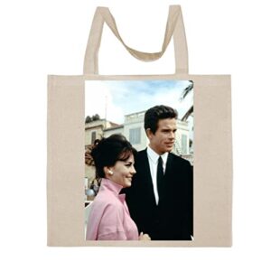 fc carino warren beatty - a nice graphic cotton canvas tote bag fca #fcag910179