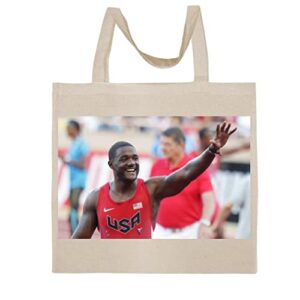 fc carino justin gatlin - a nice graphic cotton canvas tote bag fca #fcag769322