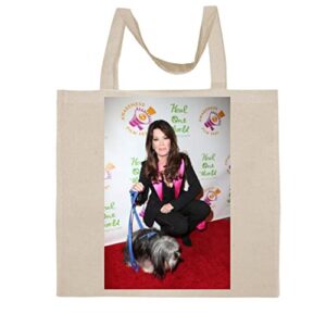 fc carino lisa vanderpump - a nice graphic cotton canvas tote bag fca #fcag1333410