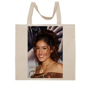 fc carino q'orianka kilcher - a nice graphic cotton canvas tote bag fca #fcag734481