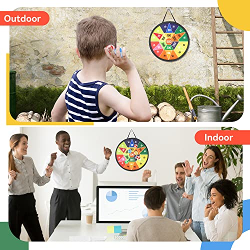 BELLOCHIDDO 14" Dart Board for Kids, Dart Game for 3 4 5 6 7 8 9 10 Years Old Boys & Girls with 8 Sticky Balls, Kids Toys, Indoor Outdoor Party Games Toys, Birthday for Toddlers