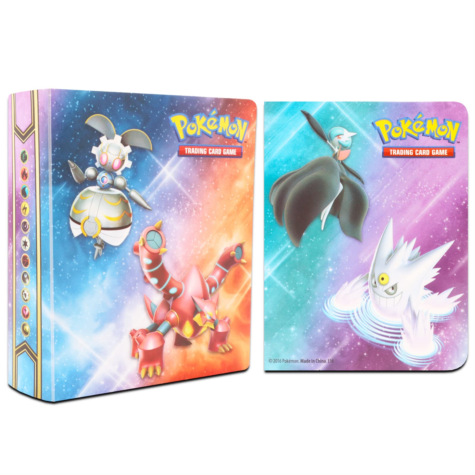 pokeball Pokemon Binders for Cards Bundle ~ 6 Pack Assorted Pokemon Album Card Holder, Each Holds 60 Cards Plus Door Hanger | Pokemon Card Carrying Case, Mini