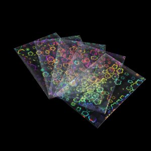 100PCS Top Loading Foil Cherry Card Sleeves for Game Cards Sports and Animal and Kpop Photos Protector (61x88mm)