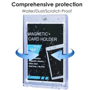 25 ct Magnetic Card Holder 35pt, Card case Holder for Trading Cards，Card Protectors Hard Plastic, Card Sleeves Display case for Baseball Card Sports Cards