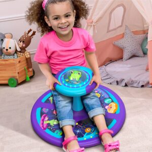 MindSprout Light-Up Space Twister | 360° Sit Twist and Spin, Toddler Toys Age 2, 3, 4, 5, Birthday for Boy Girl, 18 Months +, LED Lights, Kids Toy Indoor or Outdoor for 2 Year Old (Patent Pending)