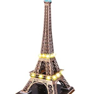 Revell Eiffel Tower LED Light Up Large 3D Puzzles for Adults and Kids Ages 10 Years and up Arts Crafts Building - 84 Pieces