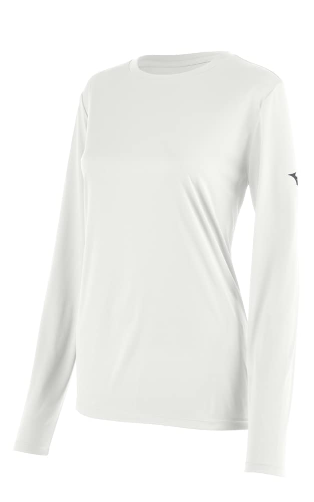 Mizuno Women's Standard NXT Long Sleeve Tee, White, Medium