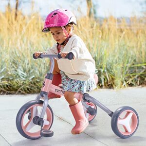 XIAPIA 4 in 1 Tricycle for Toddlers Age 2-5, Folding Toddler Bike& Toddler Tricycle& Baby Balance Bike with Adjustable Seat and Detachable Pedal, Ride-on Toys for 2 3 4 5 Years Old Boys Girls Birthday