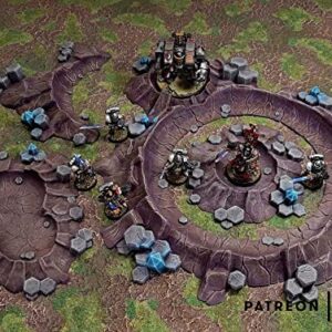 EnderToys Planetary Outpost Remixed Craters by Makers Anvil, 3D Printed Tabletop RPG Scenery and Wargame Terrain for 28mm Miniatures