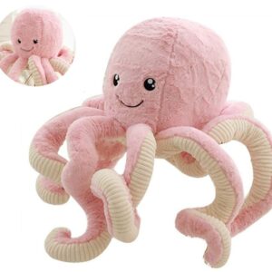 JOSON Cute Octopus Plush Toys, Soft Octopus Stuffed Animals, Girls and Boys Adult Birthday (16 Inch, Pink)