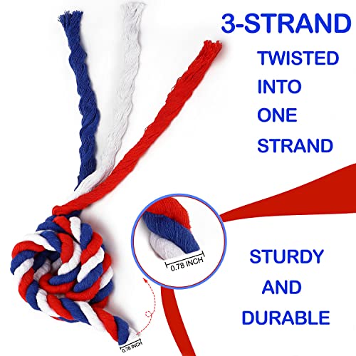 JHkim Tug of War Rope - 40FT War Rope for Family Reunion Games, Field Day Yard Games for Kid and Adult, Independence Patriotic Day Party Games, Outside Sports Activities, Carnival Games Outdoor