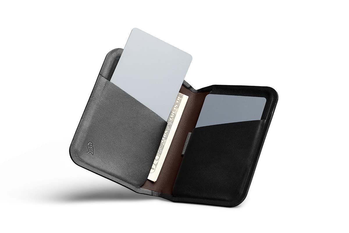 Bellroy Apex Slim Sleeve (Slim Bifold Leather Wallet, RFID Protected) - Raven