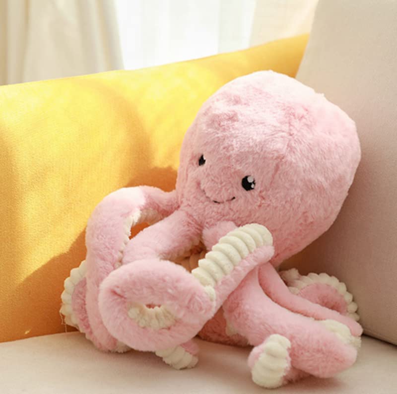 JOSON Cute Octopus Plush Toys, Soft Octopus Stuffed Animals, Girls and Boys Adult Birthday (16 Inch, Pink)