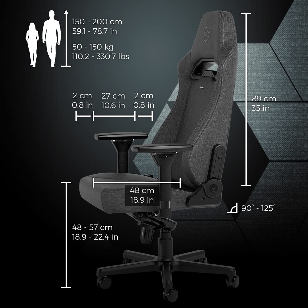 noblechairs HERO ST TX Gaming Chair and Office Chair with Lumbar Support, Anthracite