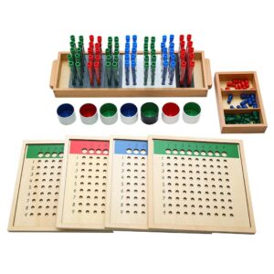 Kghios Montessori Long Division Board (Test Tube Division Group),Montessori Math Toys Materials for Toddlers,Mathematics Teaching Aids Materials Baby Preschool Learning Education Toys