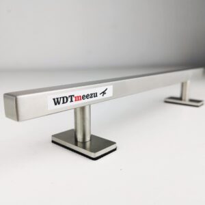 WDTMEEZU Fingerboard Flat Rail Professional Prop for Finger Skateboard Made of Metal 10" Long