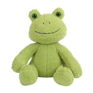 CAZOYEE Green Frog Plush Stuffed Animal, Cute Frog Plushie Doll, Birthday Christmas Soft Toy Gift for Kids Children Girls Boys, 10"