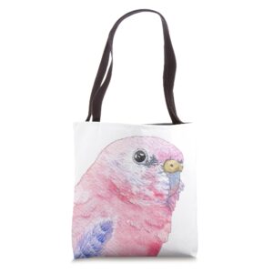 bourke's parrot watercolor painting portrait tote bag