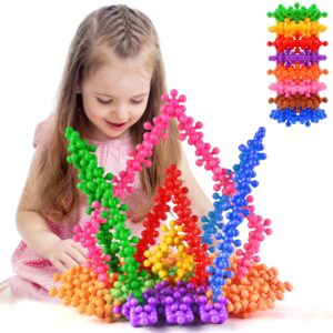 kashiaote 250 pieces building blocks kids stem toys educational building toys interlocking solid plastic discs sets for preschool kids boys and girls aged 3+, safe material creativity kids toys