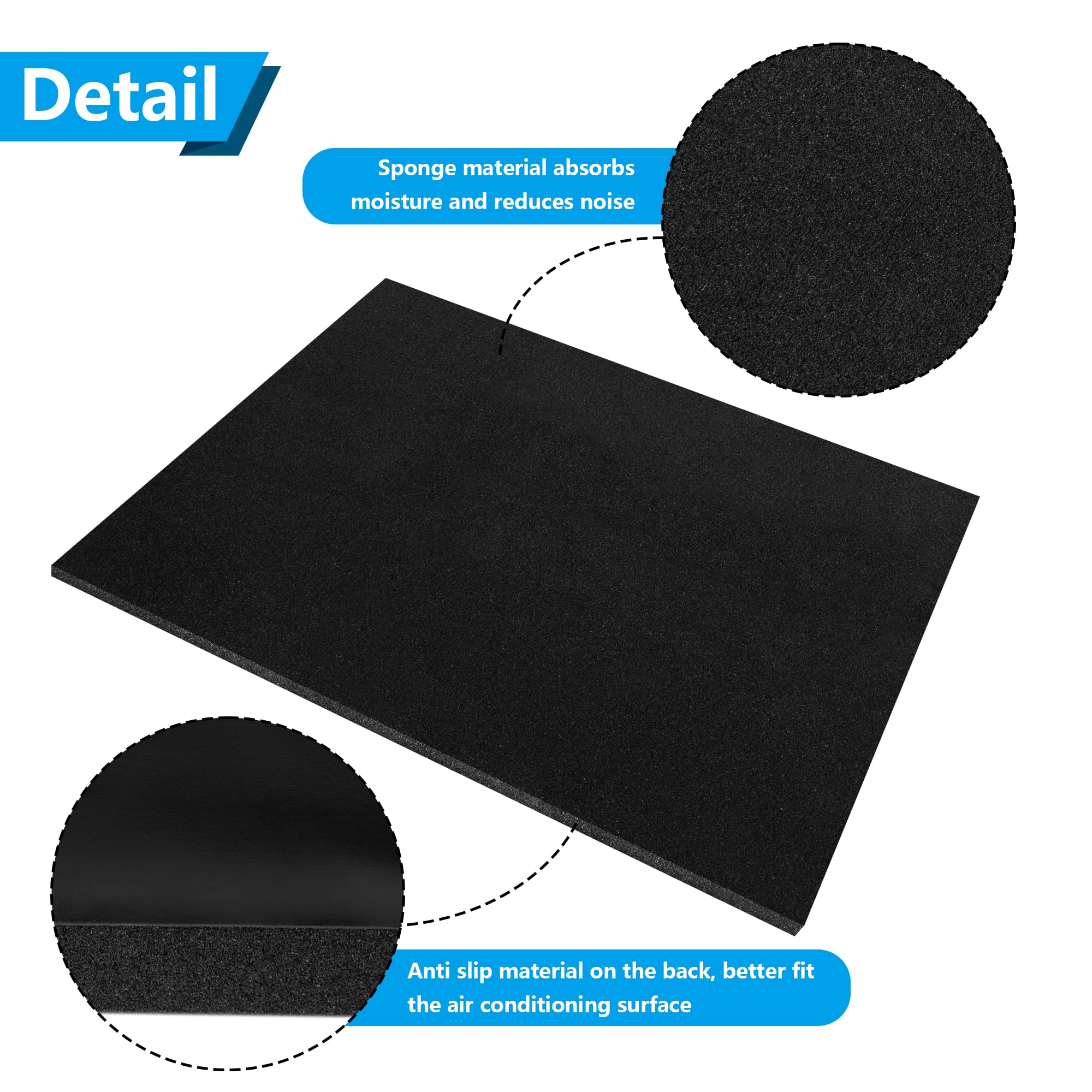 LFUTARI Window Air Conditioner Drip Cushion, AC Rain Cover Magnetic Mat,Removable Breeze Stop Air Conditioner Top Pad for Stop Dropping Noise(Magnetic Suit for Iron Surface)