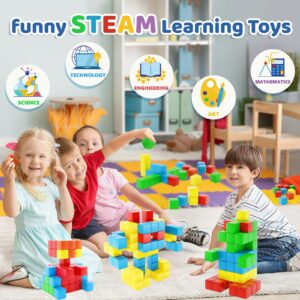 Magnetic Blocks for Toddler Toys,1.18 Inch Large Magnetic Cubes,STEM Preschool Learning Sensory Montessori Outdoor Travel Building Christmas Toys Gifts for 3 4 5 6 Year Old Kids Boys Girls (28pcs)