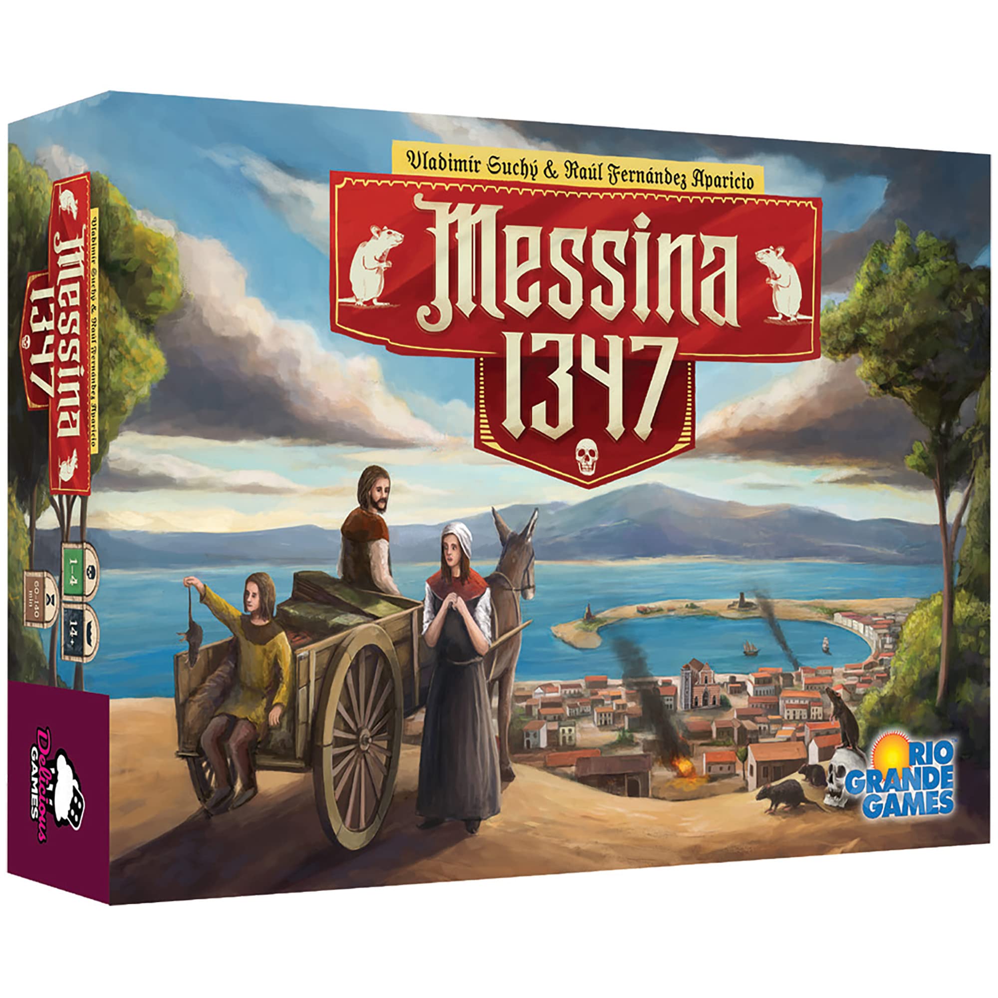 RIO Grande Games ACH Messina 1347 - Strategy Board Game, Rio Grande Games, Ages 14+, 1-4 Players, 90-120 Min