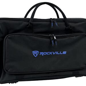 Rockville MCB22 Gig Bag Case 4 DJ/MIDI/Keyboard Controllers/Guitar Pedal Board,Black,23” x 12” x 4”