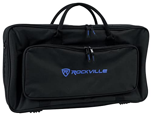 Rockville MCB22 Gig Bag Case 4 DJ/MIDI/Keyboard Controllers/Guitar Pedal Board,Black,23” x 12” x 4”