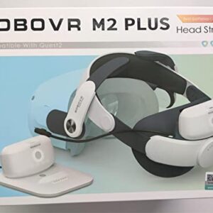 BOBOVR M2 Plus Head Strap Twin Battery Combo Accessories,Compatible with Quest 2,Dual Battery Pack + Magnetic Charging Dock