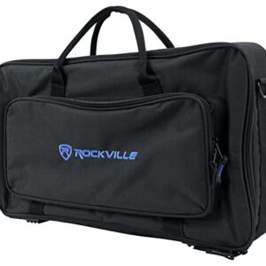 Rockville MCB22 Gig Bag Case 4 DJ/MIDI/Keyboard Controllers/Guitar Pedal Board,Black,23” x 12” x 4”