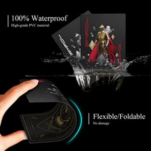 WJPC Waterproof Playing Cards，Plastic Playing Cards,Deck of Cards ，Game and Party Poker Cards (Knight Gold)