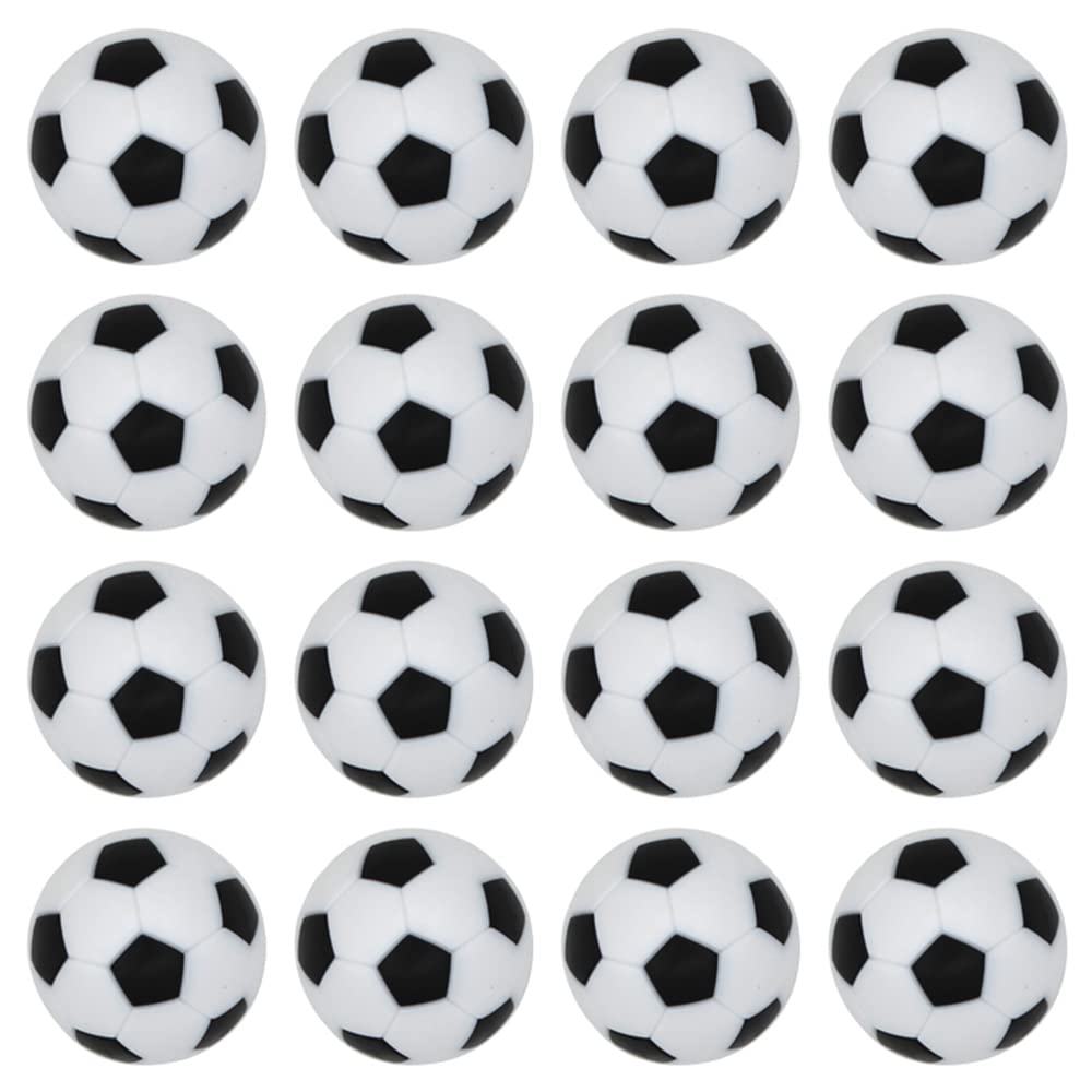 BQSPT 32mm Foosball Balls Foose Balls Table Soccer Game Replacement Foosballs 16pcs,Foosball Balls Official 32mm Mini Table Footballs Ball Accessory Black(16 Pack)