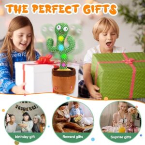 LUKETURE Talking Cactus Baby Toys, Dancing Cactus Mimicking Toy, Singing Cactus Toy Repeat & Record What You Say with 120 English Songs, Electronic Light Up Interactive Toy for Toddler