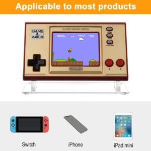 CaSZLUTION Clear Acrylic Stand Compatible with Nintendo New Game & Watch Handheld Portable Game Console Holder Display Stand